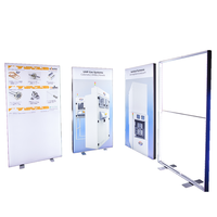 TIANYU LG-110 Bingkai Aluminium Tekstil Ultra-tipis Backdrop Sign LED Gambar Film Lembut Ganda UV Poster Iklan Light Box