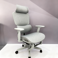 Vente en gros Chaise d'ordinateur en maille noire confortable et durable Chaise de bureau ergonomique avec soutien lombaire