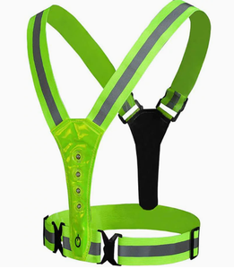 <span class=keywords><strong>Gilet</strong></span> de sécurité <span class=keywords><strong>réfléchissant</strong></span> LED de classe 2 ANSI pour vélo et <span class=keywords><strong>trottinette</strong></span> électrique avec lumières, en polyester, logo personnalisé - Product Image 1