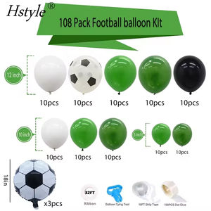 Hstyle E1056 108 Uds globo <span class=keywords><strong>de</strong></span> fútbol niño niños fiesta suministros juego <span class=keywords><strong>de</strong></span> fútbol globos <span class=keywords><strong>de</strong></span> aluminio globos <span class=keywords><strong>de</strong></span> fútbol <span class=keywords><strong>arco</strong></span> guirnalda Kit - Product Image 3