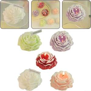 Moule en silicone 3D fait main pour fleurs de pivoine décoratives, idéal pour savons, bougies, bricolage, aromathérapie, parfums, cadeaux de mariage et pour les amoureux - Product Image 5