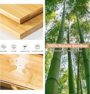 Hộp bánh mì quá khổ, hai lớp, thích hợp cho bánh mì tự làm, thùng chứa bánh mì bằng gỗ tre có tay cầm - Product Image 4