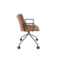 Chaise de formation moderne en cuir pour hôtel et bureau, design pivotant confortable