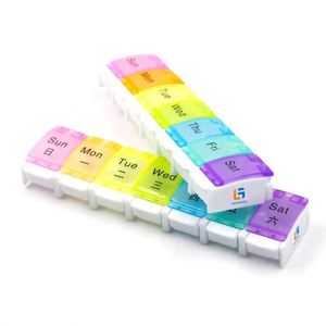 กล่องจัดยาแบบพกพา 7 วัน ปลอดสาร BPA ดีไซน์เปิดแบบสปริง วัสดุพลาสติกใส รูปทรงคีย์เปียโน ใช้งานง่าย - Product Image 4