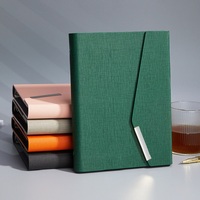 Gran oferta, diario de tapa dura de cuero PU de tamaño A5 personalizado con portalápices, planificador hecho a mano, Agenda, cuaderno con juego de regalo