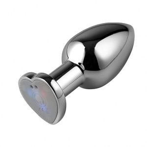 هزاز شرجي يتحكم به عن بعد عبر تطبيق، 3 أحجام، قابس شرجي معدني آمن مع ضوء وامض، مدلك البروستاتا للرجال، هزاز لعبة جنسية للنساء - Product Image 1