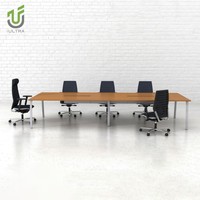 IULTRA Design d'hippodrome moderne Table de conférence de 10 pieds MDF meubles de salle de réunion de bureau pour les réunions d'école d'hôtel à domicile