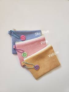 กระเป๋าสตางค์แบบมีซิปผ้าลูกฟูกขนาดเล็กงานแฮนด์เมดกระเป๋าน่ารักที่ใส่บัตรสีสันสดใสกระเป๋าใส่เหรียญ2025สั่งทำ - Product Image 6