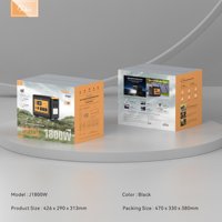 Station d'alimentation portable JOKO haute capacité 1800W avec batterie LiFePO4 1280Wh, UPS à charge rapide, affichage numérique, entrée panneau solaire AC220V