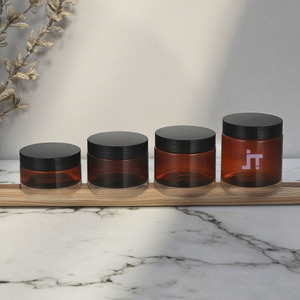 50ml 100ml 120ml 150ml <span class=keywords><strong>200ml</strong></span> 250ml Rỗng rõ ràng hổ phách nhựa Jar mặt tóc kem 50g mỹ phẩm Pet Jar <span class=keywords><strong>container</strong></span> bao bì - Product Image 1