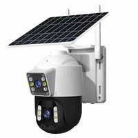 Caméra de surveillance solaire sans fil 1080P 360° CMOS à double vue, vision nocturne infrarouge, sans réseau, pour extérieur, directement de l'usine