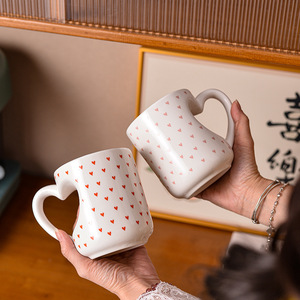 Taza de Café Creativa para Oficina, Taza de Cerámica Hermosa para Parejas - Product Image 3