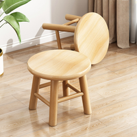 Tabouret à langer en bois simple et durable pour adultes comptoir bar petits enfants tabourets ronds chaise pour cuisine