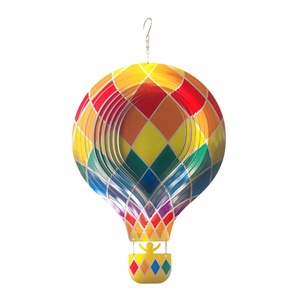 Wholesale GLK Brand Metal 3D Hot Air Balloon <b>Wind</b> <b>Spinner</b> Ornament <b>Garden</b> Decor Rotating Waterproof Easy Install Indoor Outdoor - Product Image 1