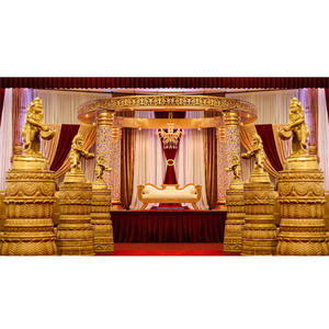 Mandap DE BODA tallado en oro de la India, mantel de boda tallado en fibra elegante, nuevo diseño, ideal para bodas - Product Image 1