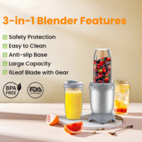 Krachtige sapcentrifuge van 450W met maalbeker, blender voor hard fruit, ijs & babyvoeding, voor thuisgebruik in de keuken