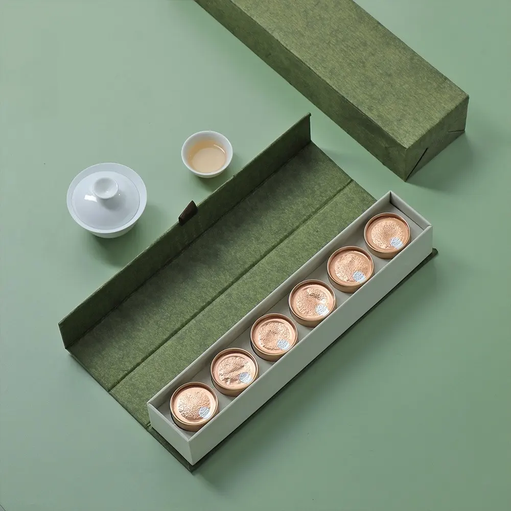 Özelleştirilmiş baskı çay kahve kutusu lüks mıknatıs hediye kağıt karton özel Logo manyetik ambalaj hediye kutusu