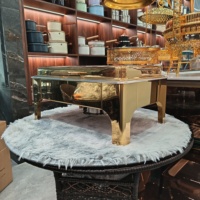 Réchaud de buffet Golden Key à gaz en acier inoxydable carré 9L, à compartiments simples ou doubles