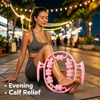 Masajeador Circular de Pantorrillas para Adultos, Hombres y Mujeres, para Relajar los Músculos de las Piernas, Herramienta Manual para el Cuidado de los Pies y Estimulación de Meridianos