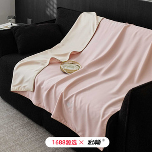 Manta de Tencel Lenzing 100S Rectangular de Color Sólido, Manta Refrescante para Sofá, Verano, Todas las Temporadas, Estilo Simple - Product Image 2