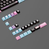 Clavier mécanique à touches Cherry sur le thème Sweet and Cool Plan, hauteur standard, transparent sur quatre côtés, en PBT, par sublimation.
