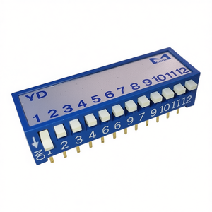 Interruptor DIP de 12 Posiciones, Plástico Azul con Etiquetas Numeradas para Control de Circuitos Electrónicos - Product Image 2