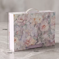 Boîte cadeau pliable magnétique avec poignée, grande boîte d'emballage cadeau de luxe imprimée, boîte cadeau pliable avec fermeture magnétique