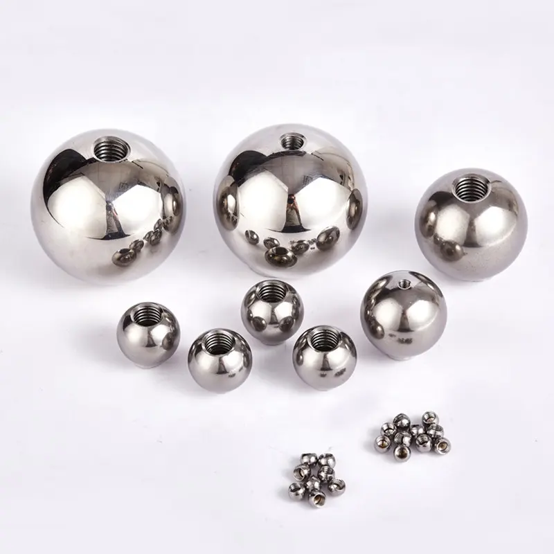Perline in acciaio inossidabile con foro bracciale fai-da-te accessori per gioielli sfera in acciaio forato