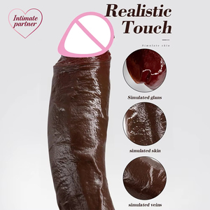 Dildo Realista de Primera Calidad, Negro, Grande, Pene Artificial, Juguetes Sexuales Anales para Adultos, Vagina, <span class=keywords><strong>Strapon</strong></span>, Masturbadores para Mujer, Estimulador de Punto G - Product Image 5