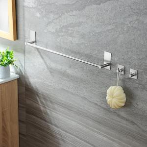 ราวแขวนผ้าขนหนูติดผนังแบบเสาเดี่ยว สแตนเลส ไม่ต้องเจาะผนัง สำหรับห้องน้ำ - Product Image 3