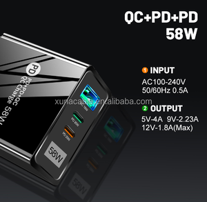 PD 58W Multicolor EU US UK Cabezal <span class=keywords><strong>de</strong></span> carga 2PD + <span class=keywords><strong>Cargador</strong></span> USB <span class=keywords><strong>Cargador</strong></span> <span class=keywords><strong>de</strong></span> teléfono Adaptador tipo C para <span class=keywords><strong>iPhone</strong></span> <span class=keywords><strong>13</strong></span> 15 16 <span class=keywords><strong>Pro</strong></span> <span class=keywords><strong>Max</strong></span> - Product Image 3