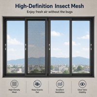 Aluminiumlegierung Schiebefenster mit Edelstahlgitter 5+14A+5 Isolierglas für Villen, Hotels und Gewerbegebäude