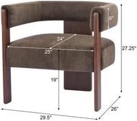 Fauteuil d'appoint moderne Nettie en tissu velours, une place, avec coussin, structure en bois, design confortable pour la lecture, pour le salon