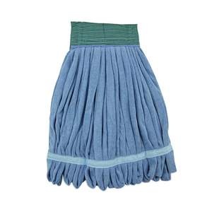 Boardwalk BWKMWTMB Medium Blue Microfiber Wet <b>Mop</b> Head with 360 Degree <b>Rotating</b> Design Plastic Basket for Home Use - Product Image 1