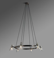 Yihao VALETTE moderno decorativo latón cobre 3000K luz blanca cálida altura ajustable 220V E12 bombilla colgante lámpara de araña