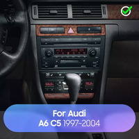 Autoradio Android 9 pouces, Gps, Fascia, cadre en plastique Abs pour Audi A6 2002-2006, lecteur Dvd, accessoires de voiture