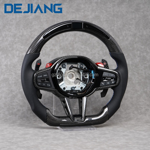 Nuovo Volante in Fibra di Carbonio CS a Fondo Piatto per <span class=keywords><strong>BMW</strong></span> G30 <span class=keywords><strong>G31</strong></span> G20 G32 G01 G02 G87 G80 G82 G42 con LED e Pulsanti M1M2 - Product Image 3