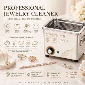 650ml 49kHz Ultrasonic Jewelry Cleaner Digital Timer Household Cleaning Machine for Watches Glasses Rings <b>Brushes</b> - Product Image 3