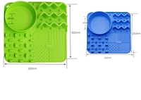 Tapis à lécher pour chien en silicone 2 en 1, distributeur de nourriture lent pour chien, bol à eau anti-déversement