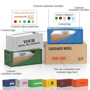 O.a.s Mô hình tàu nhà máy tùy chỉnh 20gp vận chuyển container hộp quy mô 1:20 nhựa thủ công mỹ nghệ laf BLT flexitank mô hình container - Product Image 2