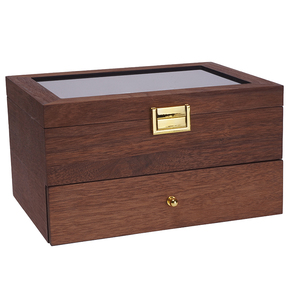 <span class=keywords><strong>Caja</strong></span> de reloj <span class=keywords><strong>20</strong></span> de madera de nogal Vintage antigua de moda 10 cajas organizadoras de almacenamiento de joyas de reloj con cajón - Product Image 5
