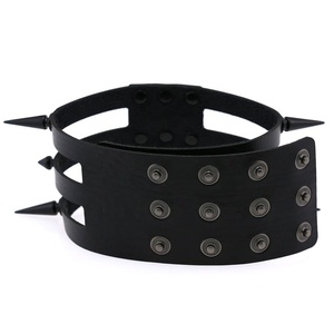 Spike rivesoccer setcollar Vòng cổ Thác lồng bondage 3 O RO Bộ đồ màu đen jerseysund đồ trang sức Punk cổ điển PU da <span class=keywords><strong>Goth</strong></span> - Product Image 6