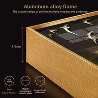 Art mural abstrait triptyque personnalisé nordique, cadre en alliage d'aluminium, support en plexiglas, base en papier, écologique, durable, utilisation en intérieur