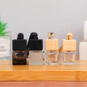 8ml Square <strong>Car</strong> <strong>Diffuser</strong> Bottle Empty <strong>Refillable</strong> Glass Hanging <strong>Car</strong> Perfume Bottle <strong>Car</strong> air Freshener Pendant Bottle - Product Image 5