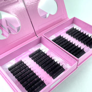 Fournitures d'extension de cils Pbt coréen de qualité supérieure moelleux <span class=keywords><strong>velours</strong></span> cachemire cils soie mat extension de cils plateaux de Volume - Product Image 3