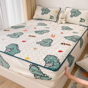 Bán Buôn Sữa Nhung Thoáng Khí Mềm Mại Giường Được Trang Bị Tấm In Nệm Bảo Vệ Flannel Nệm Bìa - Product Image 1