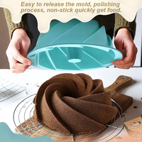 Moule de support de gâteau en silicone antiadhésif sans BPA Cyclone Design moule à gâteau outils de cuisson parfaits dans la cuisine à domicile