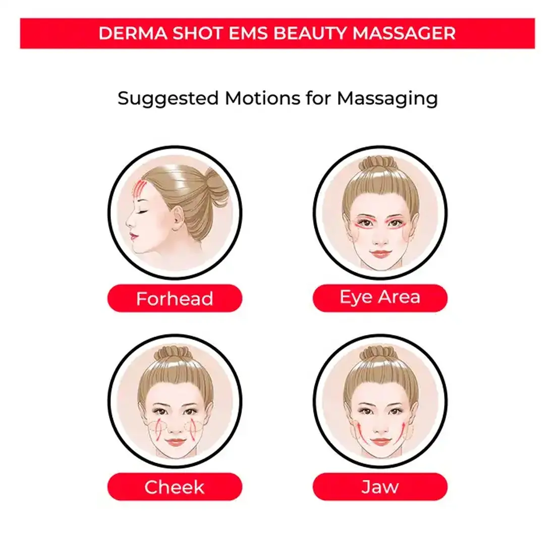 3 chế độ cho Derma Shot Massager săn chắc da trị liệu mặt massager 3D Mặt Con lăn cho mắt trán đôi cằm bê