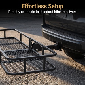Panier de toit réflecteur en acier maillé pour SUV et camion, noir mat, sans modification, pour camping en extérieur et voyages routiers - Product Image 2