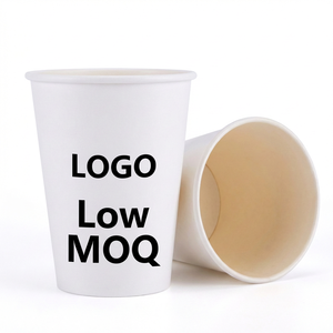 Gobelets à café en papier kraft à paroi simple pour emporter, imprimés sur mesure, 32 oz, jetables, avec logo et couvercles - Product Image 1